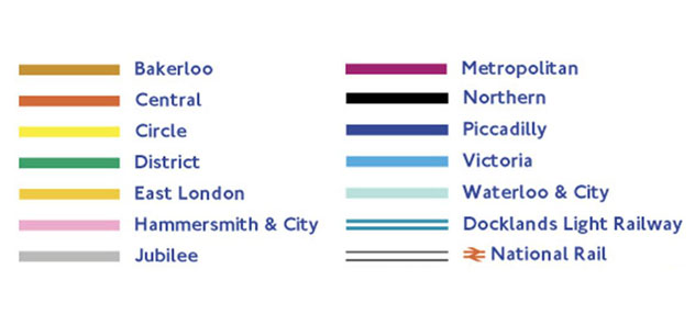 英国伦敦地铁区域地铁区域划分