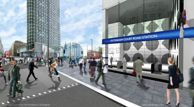 伊丽莎白线城铁Tottenham Court Road车站效果图