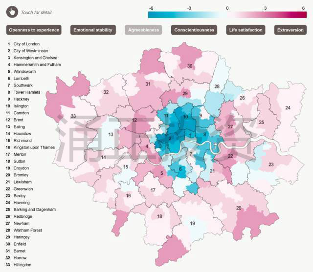 剑桥权威调查解读伦敦33个行政区性格差别