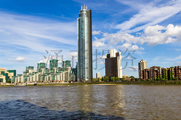沃克斯豪尔(Vauxhall)的泰晤士河边景致