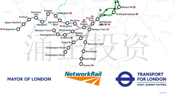 投资伦敦横贯城铁Crossrail2沿线地段指南