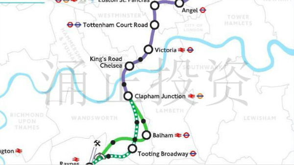 投资伦敦横贯城铁Crossrail2沿线地段指南