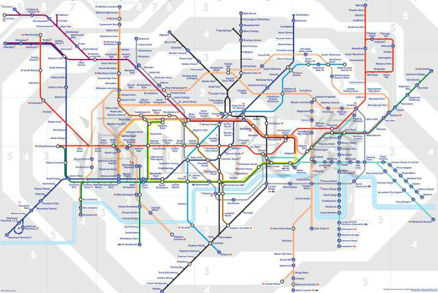 伦敦地铁线路图